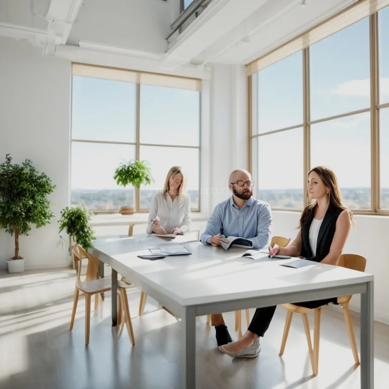 Group of entrepreneurs practicing meditation in a workshop